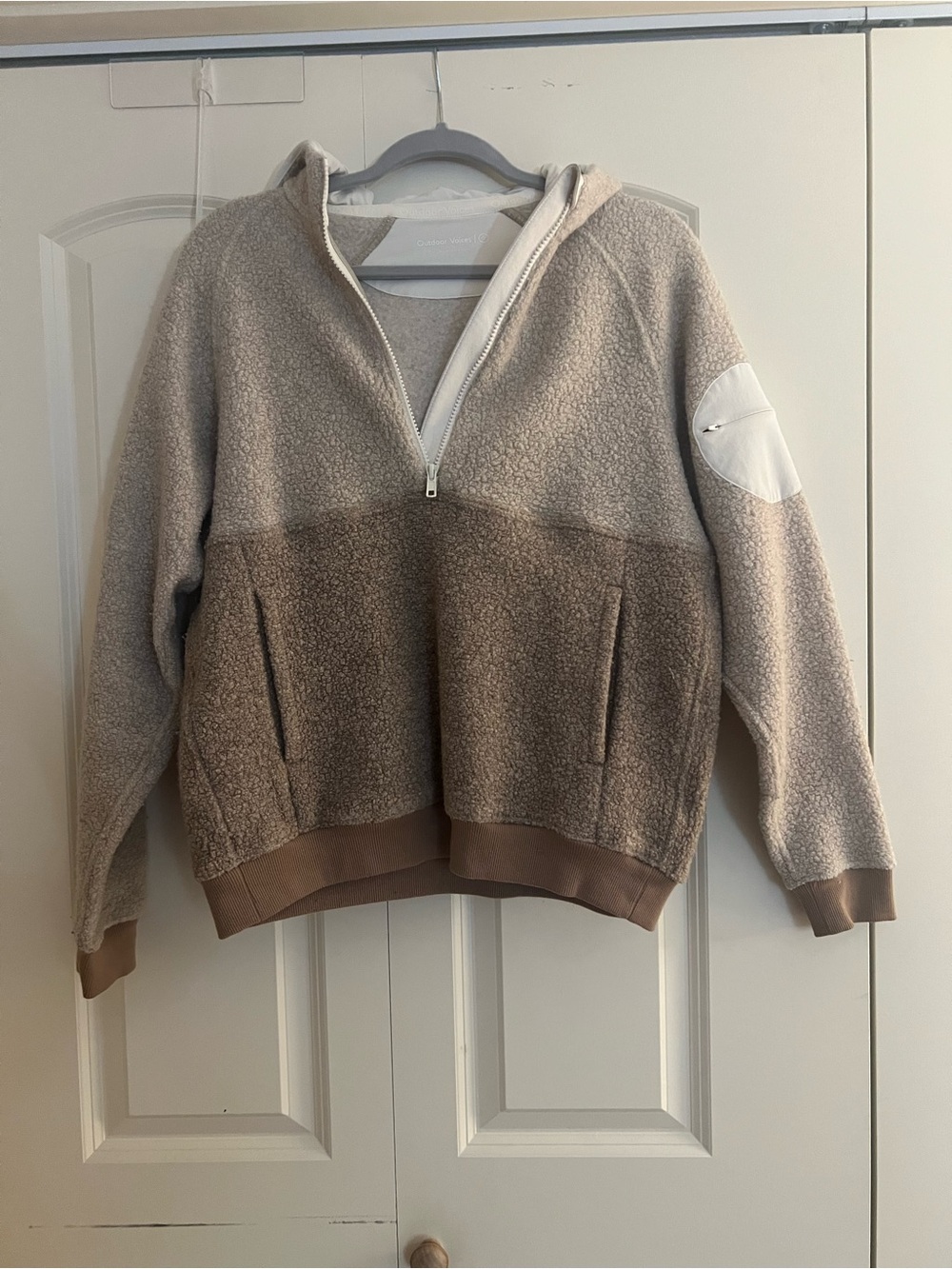 Outdoor Voices Mega Fleece Half Zip - Oatmeal Small